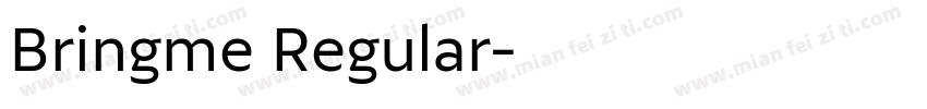 Bringme Regular字体转换
